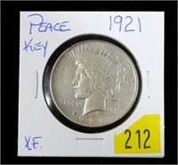 1921 Peace dollar, XF