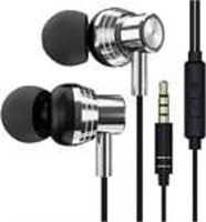 High Definition Wired Earphones with Mic-Silver