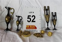 Toledo Gold From Spain 4-Pieces, & (3) Rings