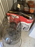 Floor fans with parts, two tower fans