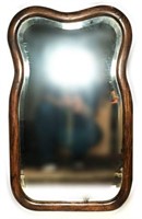 Antique Shaped Oak Frame Mirror