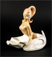 Vintage Ceramic Mermaid Soap Dish / Ashtray