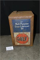 Vintage Gulf Multi Purpose Gear Lubricant Oil Can
