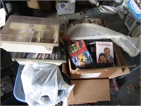 BOXES AND TOTE OF DVD