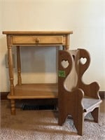 Bedside table and doll chair