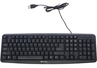 New- Verbatim Slimline Full Size Wired Keyboard