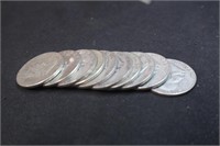 Lot of 10 Franklin Silver Half Dollars