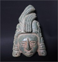 Pre-Columbian Jade Mayan Style Pendant