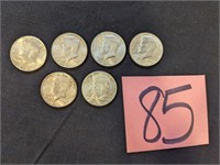 6- 1964  Half Dollars