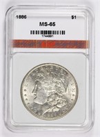 1886 MORGAN SILVER DOLLAR