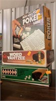 3 vintage games Roll & score Poker, word Yahtzee,