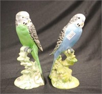 Two Beswick Budgerigars