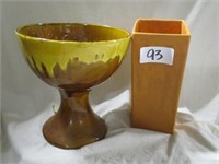 Two pieces pottery - Floraline and Haeger