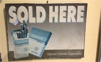 Store advertising sign for clove cigarettes made