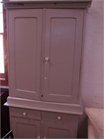 Vintage painted kitchen cupboard with