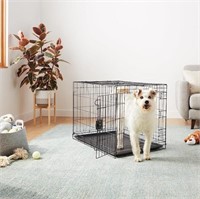 Double Door Durable, Foldable Metal Wire Dog Crate
