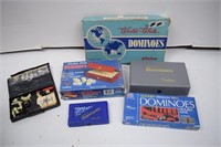 6 Vintage Domino and Backgammon Games