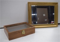 Small Wall Mirror and Display Case