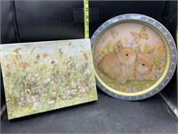 Spring puzzle and serving tray