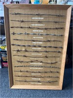 Mounted barbed wire collection
