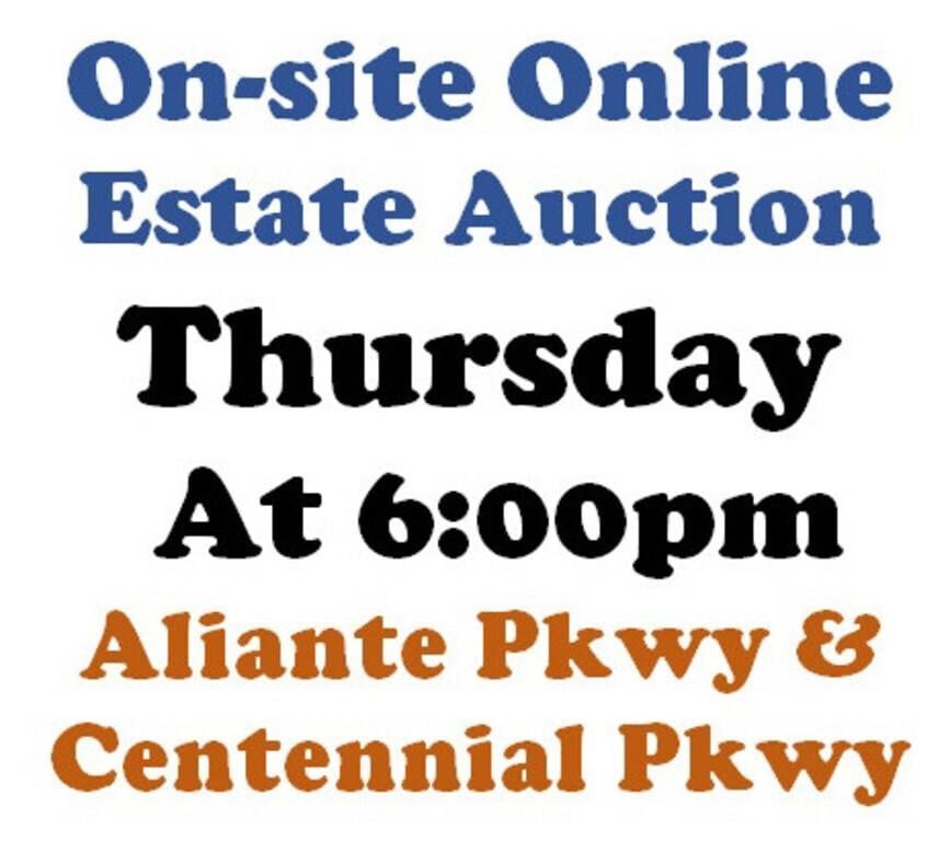 Thurs.@6pm - Aliante & Centennial Estate Online Auction 5/30