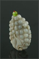 18/19th C. White Hardstone Carved Snuff Bottle