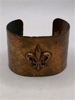 FLEUR DE LIS COPPER CUFF BRACELET