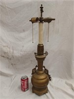 Vintage brass  Asian Style  metal table lamp,
