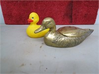 Brass Duck and Rubber duck