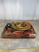 Assortment of extension cords and heavy duty cord
