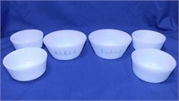 Fire-King milk glass dishes: Cup - Bowls -