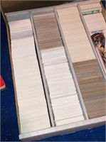 Box of 4 Rows of Baseball Cards 80's and 90's