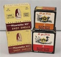 Vintage Hiawatha 20 & 12 Gauge EMPTY Shell Boxes