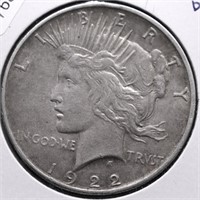 1922 D PEACE DOLLAR XF