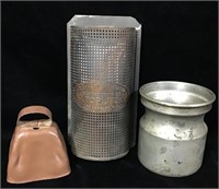 Cheese Grater, Cow Bell, Stainless Cup