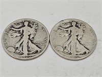 2-1920 Walking Liberty Half Dollar Coins