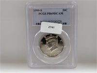 PCGS 1999-S PR69DCAM JFK Half $1