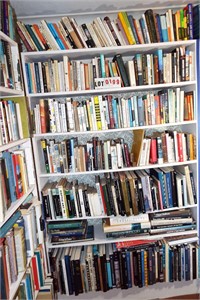 7 shelves books: Spain, art, Italian,