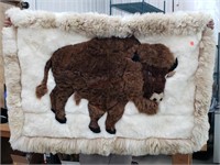 Buffalo Are Rug Wall Hanging 36x40