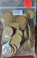 APPROX. 100 MIXED DATE WHEAT CENTS