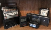 6 Vintage Radios Cassette Recorder Alarm Clocks