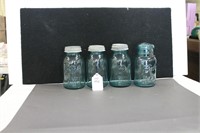 BLUE FRUIT JARS