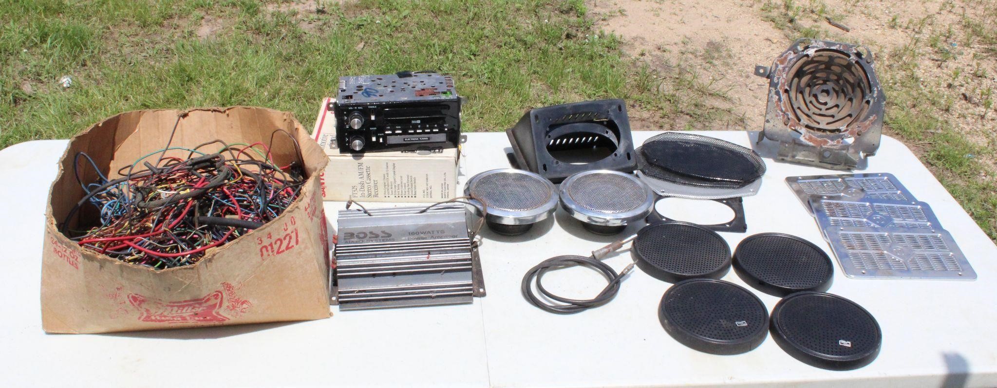 Assorted Car Stereo Equipment Amp~Speakers~Grills.