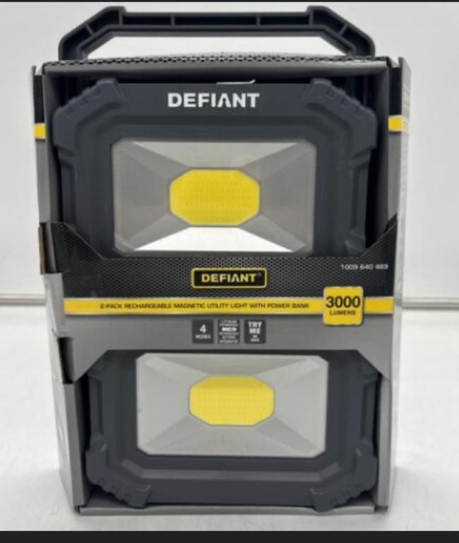 $36.00 Defiant 3000 Lumens Rechargeable Magnetic