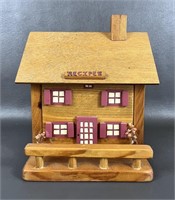 Wooden House Recipe Box