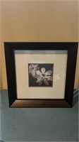 18x18 Wood Frame with Flower Picture