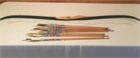 Vintage longbow and 12 arrows