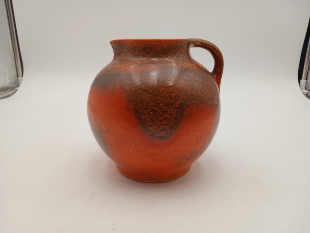 Mid Century Orange Rumrill Red Wing Pottery pitchr