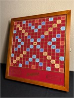 Early Scrabble Board Game / Wood Chest