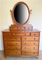 Durham Furniture Maple Chest of Drawers w/ Mirror